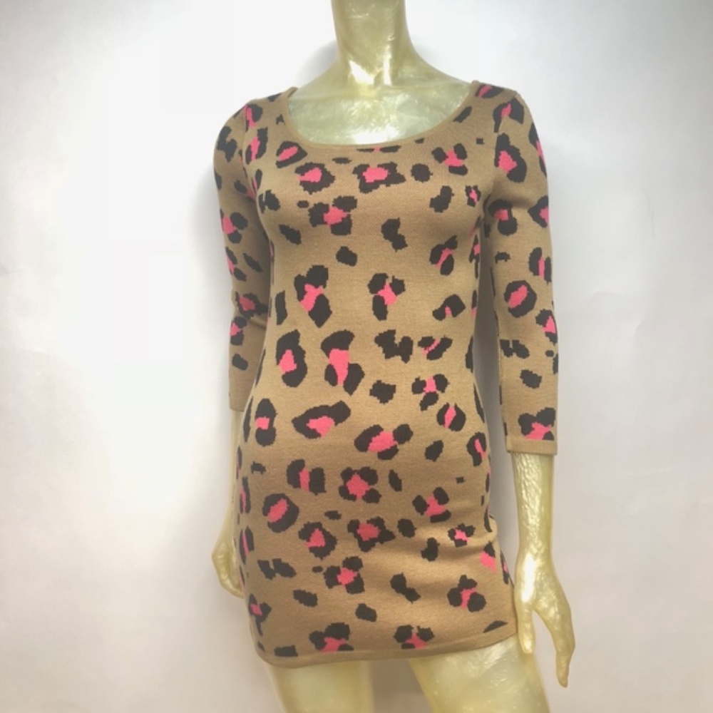 Cheetah Prin Sweater Dress Sz S
